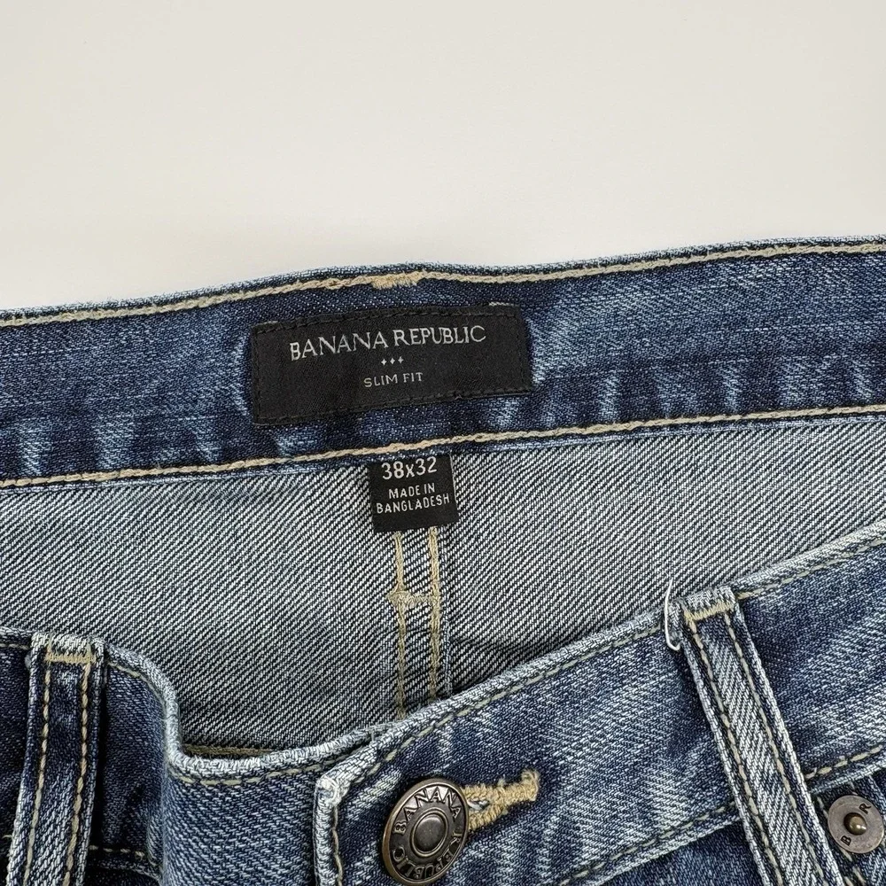 Banana Republic Men's Size 38‎ X 32 Slim Fit Denim Jeans Straight Leg